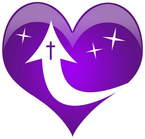 One Way Out Heart Logo Identity image for One Way Out Ministries.